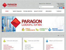 Tablet Screenshot of paragonlaboratories.com